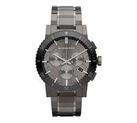 New Genuine BURBERRY BU9381 Stainless Steel Grey Strap Chrono Mens Wrist Watch