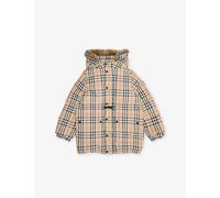 Burberry Burberry Franklin Faux-Fur Trim Check Shell-Down Jacket 4-14 Years Sand Ip Check 4 Years