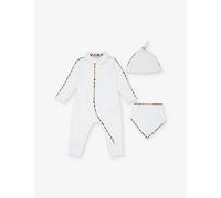Burberry Burberry Hamilton Piece Of Three Gift Stretch-Cotton Set 1-9 Months White 6 Months