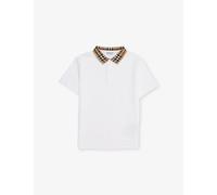 Burberry Burberry Johane Check-Collar Cotton-Piqué Polo Shirt 3-14 Years White 3 Years
