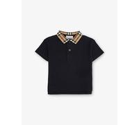 Burberry Burberry Johane Checked-Collar Cotton Polo Shirt 6-24 Months Black 2 Years
