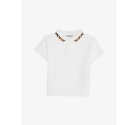 Burberry Burberry Johane Checked-Collar Cotton Polo Shirt 6-36 Months White 3 Years