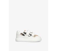 Burberry Burberry Kids' N1 Noah Check-Print Cotton and Leather Low-Top Trainers White/Comb Eur 19 / 3 UK Kids