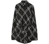 Burberry check-pattern belted shirt - Black 6-10-12