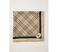 Burberry Check Print Mulberry Silk Square Foulard - Size: OS - female