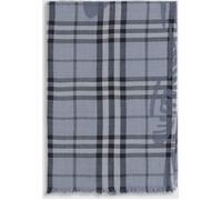 Burberry Check Wool and Silk-Blend Scarf with Fringed Edges - Size: OS - female