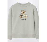 Burberry Cotton Crewneck Sweatshirt with Thomas Bear - Size: 4 - male