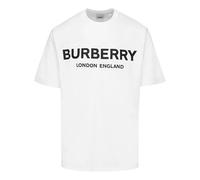 Burberry Cotton Logo Printing Classic Short Sleeve Unisex White 8026017 XL