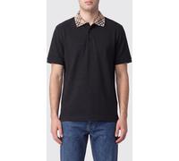 Burberry Cotton Polo Shirt with Check Collar and EKD Logo Embroidery - Size: L - male