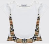 Burberry Cotton T-shirt with Check Ruffles - Size: 18M - unisex