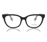 BURBERRY Demo Cat Eye Ladies Eyeglasses BE2375 3001 53, Black/Check White Black, 53