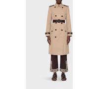 Burberry Double-breasted Cotton and Silk Trench Coat - Size: 8 - female