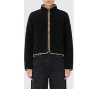 Burberry EKD Logo Contrast-Trim Fleece Short Jacket - Size: M - female