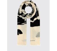 Burberry Equestrian Knight Logo Pure Wool Scarf with Fringed Hem - Size: OS - male
