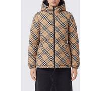 Burberry Hooded Short Quilted Puffer Jacket in check nylon - Size: XS - female