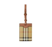 Burberry House-check leather luggage tag - Brown One Size