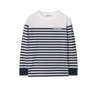 Burberry Kids Breton-stripe logo top - White 6