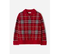 Burberry Kids Burberry Boys Duncan Check Knitted Top in Red - Red - 10 Yrs