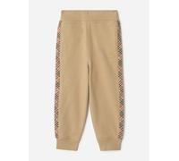 Burberry Kids Burberry Boys Jackson Check Tape Joggers in Beige - Beige - 14 Yrs
