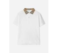 Burberry Polo Shirt Kids color White - Size: 10 - male