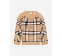 Burberry Kids Burberry Boys Patrick Check Jumper in Beige - Beige - 10 Yrs
