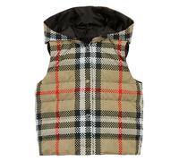 Burberry Kids reversible check-pattern hooded gilet - Black 8-12
