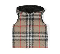 Burberry Kids reversible check-pattern hooded gilet - Brown 8-12