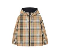 Burberry Kids reversible check-pattern hooded jacket - Neutrals 4-6-8-10-12