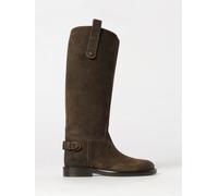 Burberry Knee-High Suede Boots with EKD Logo - Size: 38½ - female