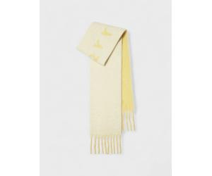Burberry Logo Intarsia Reversible Scarf Alpaca Wool