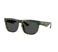 Burberry Man Sunglass BE4431U - Frame color: Check Green, Lens color: Dark Grey