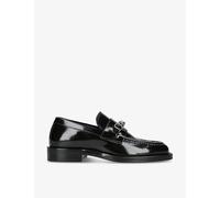 Burberry Mens Black Barbed Wire-embellished Leather Loafers Eur 44 / 10 Uk Men
