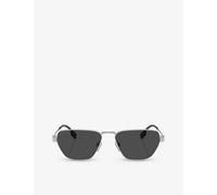 Burberry Mens Silver Be3146 Irregular-frame Metal Sunglasses