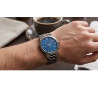 BURBERRY MENS WATCH BU9365 STAINLESS STEEL GREY TONE STRAP AND BLUE DIAL GENUINE