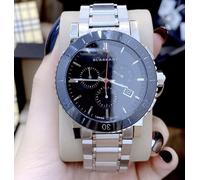 BURBERRY MENS WATCH BU9380 STAINLESS STEEL SILVER STRAP & BLACK DIAL GENUINE