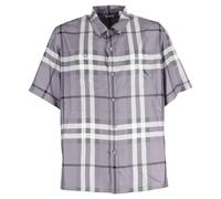 Burberry Preloved Bethnal Check Shirt In Grey Silk Grey