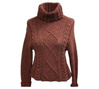 Burberry Preloved London Rolled Neck Knitted Sweater In Brown Wool Brown