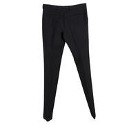 Burberry Preloved Mid-Waist Straight-Leg Trousers In Black Wool Black