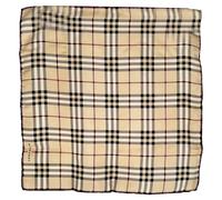 Burberry Preloved Nova Check Square Scarf In Beige Silk Beige