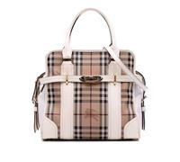 Burberry Preloved Structured Top Handle Bag - Brown Satchel Brown One Size