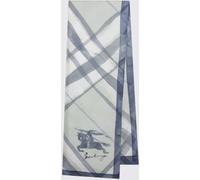 Burberry Pure Mulberry Silk Scarf with Check Pattern and EKD Logo - Size: OS - female