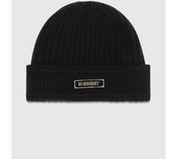 Burberry Ribbed Merino Wool Beanie with Embroidered Logo - Size: OS - male