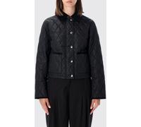 Burberry Short Quilted Jacket in Black Nylon with a Corduroy Velvet Collar - Size: M - female