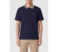 Burberry Short-Sleeved Cotton Polo Shirt with Check Pattern Collar - Size: M - male
