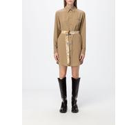 Burberry Silk Mini Shirt Dress with Classic Collar and Waist Belt - Size: 8 - female