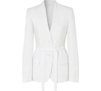 Burberry single-breasted belted blazer - White 6