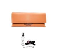 BURBERRY Small Triangular Brown Eyeglass Case + Bundle with eSHADES Luxury Eyewear Kit, Brown, S