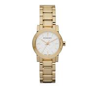 Burberry The City SWISS LUXURY Women 26mm Round Gold Watch Gold Band White Date Dial BU9203, Gold