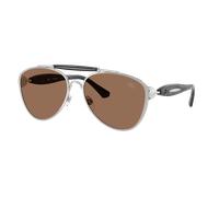 Burberry Unisex Sunglass BE3160 - Frame color: Silver, Lens color: Dark Brown