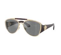 Burberry Unisex Sunglass BE3161 - Frame color: Light Gold, Lens color: Dark Grey Tampo Silver